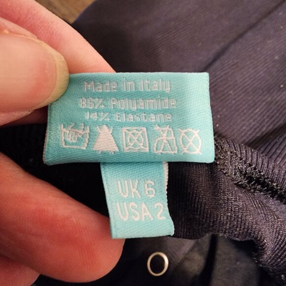 Melissa Odabash Calabasas Ribbed One-Piece Swimsuit Black Size 2 - Picture 8 of 9